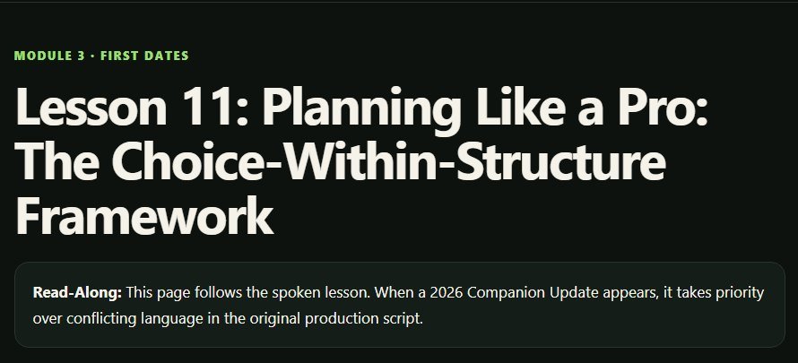 Actual Green Flag Read-Along for Lesson 11, showing its title and 2026 Companion note